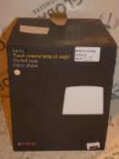 Boxed John Lewis and Partners Laura Painted Base Touch Control Lamp RRP £40 (2327660)(Viewing/