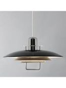 Boxed John Lewis and Partners Felix Rise and Fall Glossy Black Pendant Light RRP £195 (