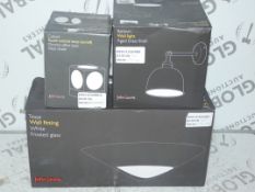 Lot to Contain 3 Assorted John Lewis and Partners Lighting Items to Include a Tessa Wall Washer