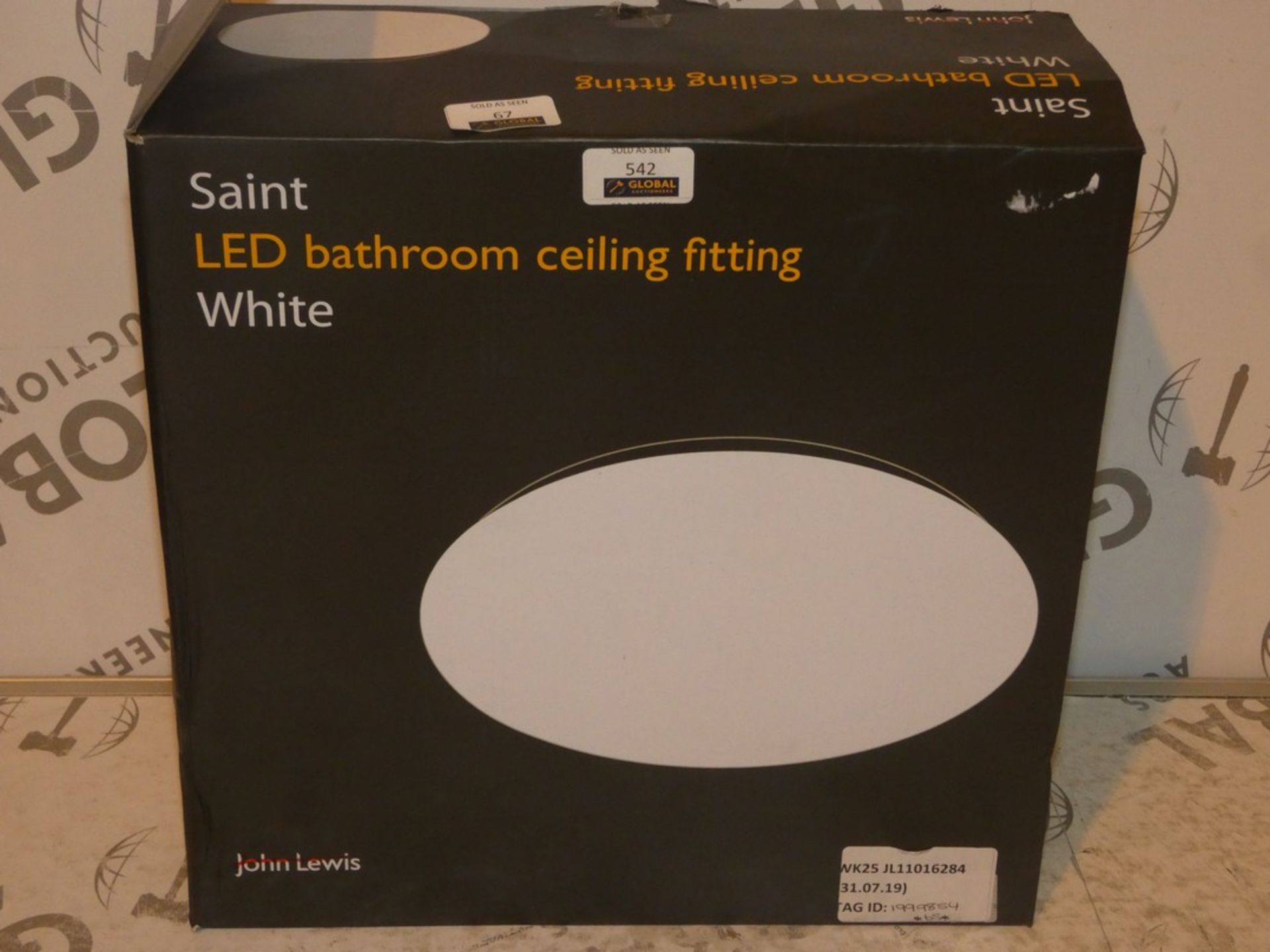 Boxed John Lewis and Partners Saint LED Bathroom Ceiling Light Fitting RRP £65 (1999854) (Viewing/