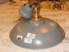 Lot to Contain 2 Grey Painted Ceiling Lights Combined RRP £130 (2601299)(2601298)(Public Viewing and