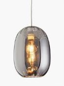 Boxed John Lewis and Partners Marrow Smoked Glass Pendant Shade Light Fitting RRP £35 (2593336) (