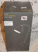 Boxed John Lewis and Partners Chelsea Pewter Plated Touch Control Lamp RRP £45 (RET00226147)(