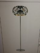 Boxed Brand New Serene Lighting Hallway SL00142 4 Light Chrome Disc Shade Floor Lamp RRP £250