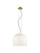 Boxed John Lewis and Partners Millie French Gold Finish Frsoted Glass Shade Designer Ceiling Light