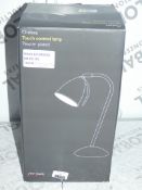 Lot to Contain 2 Boxed John Lewis and Partners Chelsea Pewter Plated Touch Control Lamp RRP £40 (