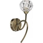 Lot to Contain 2 Boxed Dar Lighting Babylon Chrome Finish and Glass Wall Light RRP £60 (12725)(