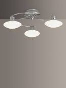 Boxed John Lewis and Partners Tamao Chrome Finish Opal Glass Shade Designer Ceiling Light Fitting