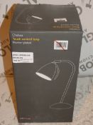 Boxed John Lewis and Partners Chelsea Pewter Plated Touch Control Lamp RRP £45 (RET00226147)(