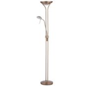 Boxed John Lewis and Partners Zella Antique Brass Floor Lamp RRP £95 (RET00286761)(Viewing/