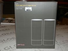 Boxed John Lewis and Partners Cara Twin Pak Touch Control Lamp Set RRP £85 (RET00115802) (Viewing/