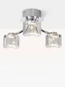 Boxed John Lewis and Partners Lawrence 3 Light Chrome Finish Ceiling Light Pendant RRP £225 (