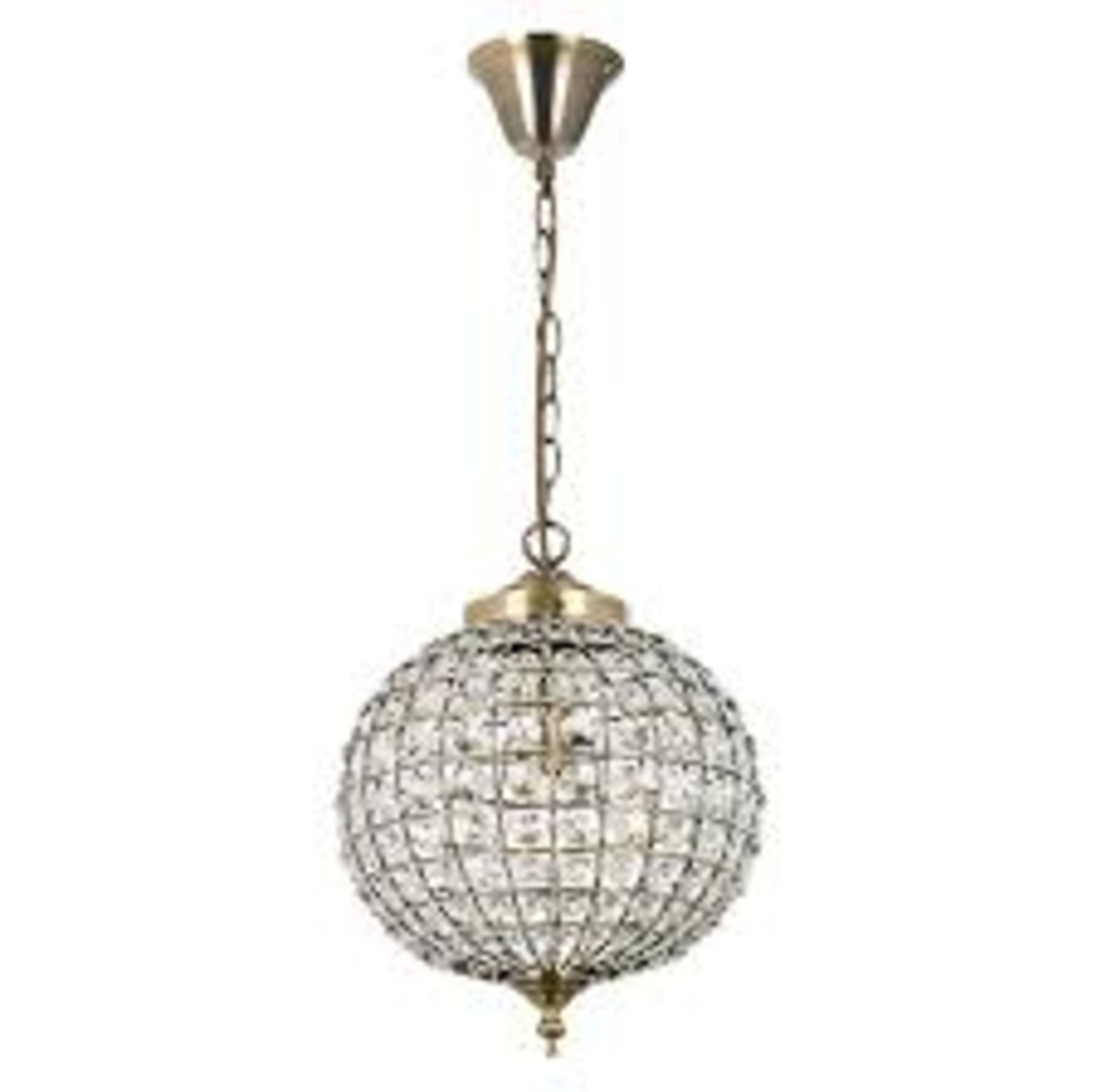 Boxed Endon Lighting Dema Antique Brass and Glass Ceiling Light Fitting (Viewing/Appraisals Highly