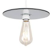 Lot to Contain 2 Boxed Titan Amber Glass Circular Pendant Shade Ceiling Light (Public Viewing and