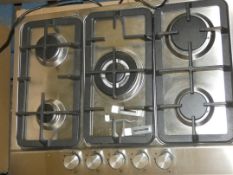 Stainless Steel 5 Burner Natural Gas Hob (Viewing/Appraisals Highly Recommended)