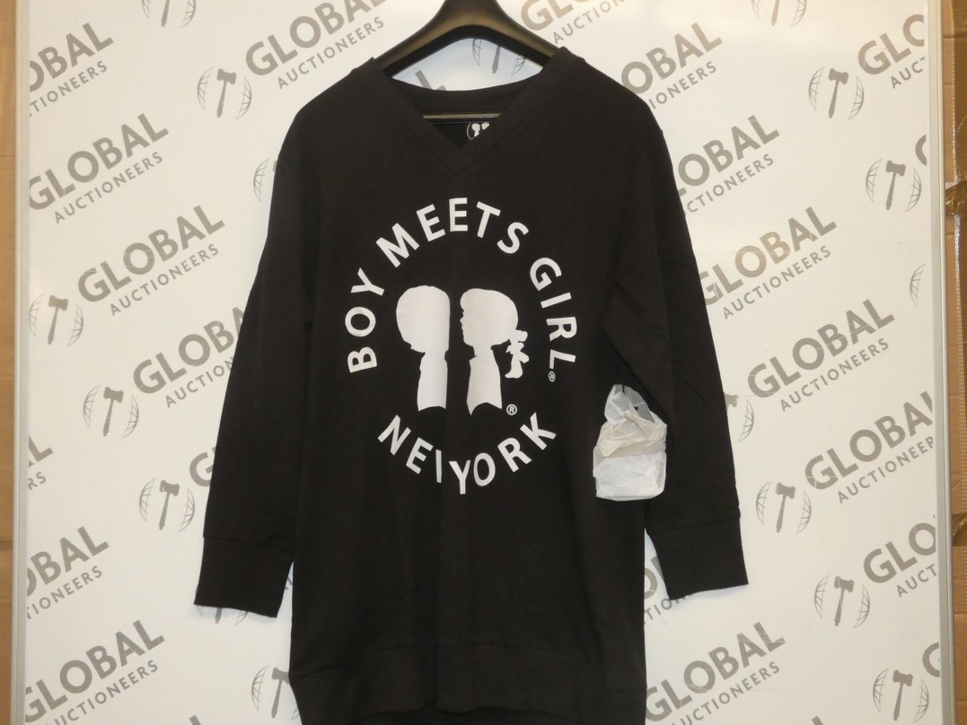 Bagged Brand New Boy Meets Girl Size XL Black V Neck Sweatshirts RRP £39.99