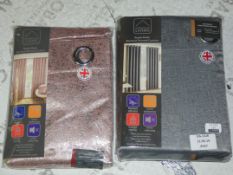 Assorted Pairs of Enhanced Living Thermal Eyelet Headed Curtains (Viewing/Appraisals Highly