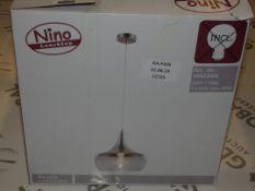 Boxed Neno Designer Glass Single Ceiling Light Pendant (Viewing/Appraisals Highly Recommended)