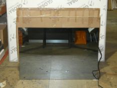 Boxed Mirrored Finish Beldray Wall Mounted Fireplace (Viewing/Appraisals Highly Recommended)