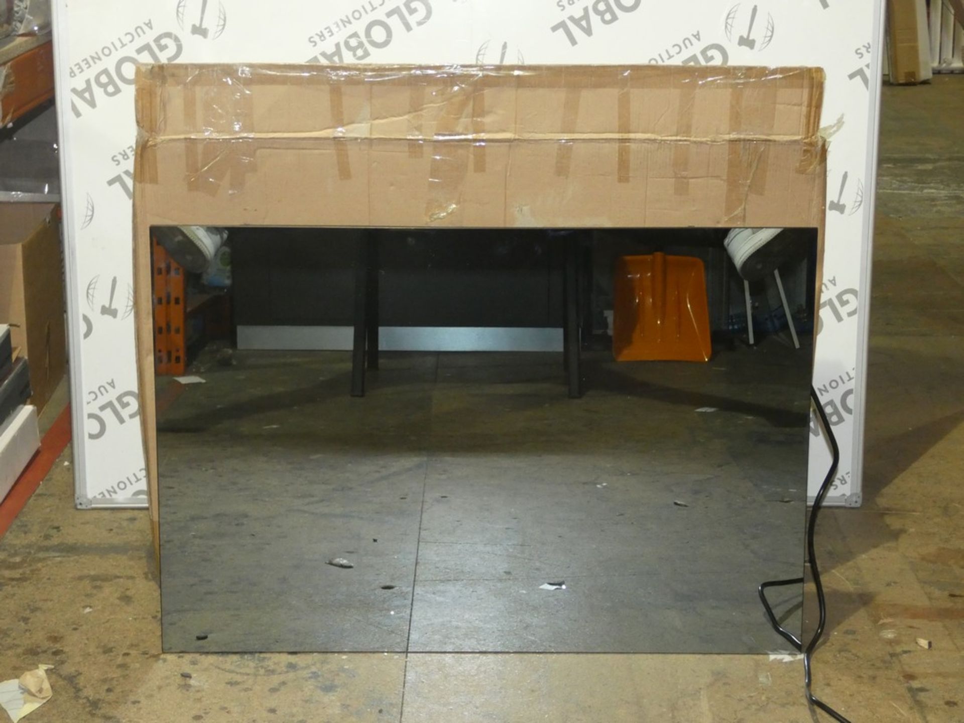 Boxed Mirrored Finish Beldray Wall Mounted Fireplace (Viewing/Appraisals Highly Recommended)