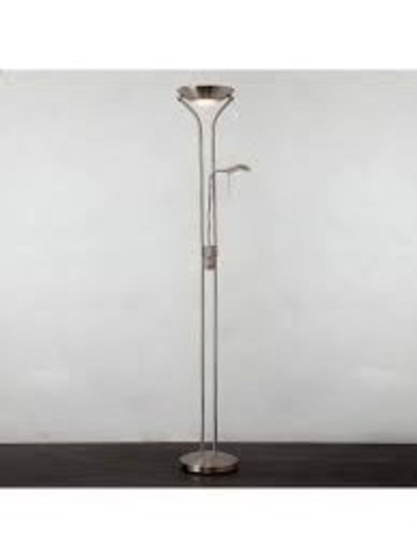 Boxed John Lewis and Partners Zella Stainless Steel Finish Floor Standing Lamp RRP £85 (2395896) (