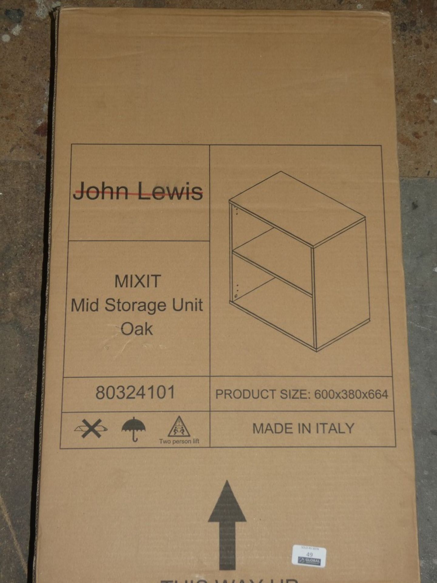 Boxed John Lewis and Partners Mix Oak Mix It Storage Units RRP £50 (1871934) (Viewing/Appraisals