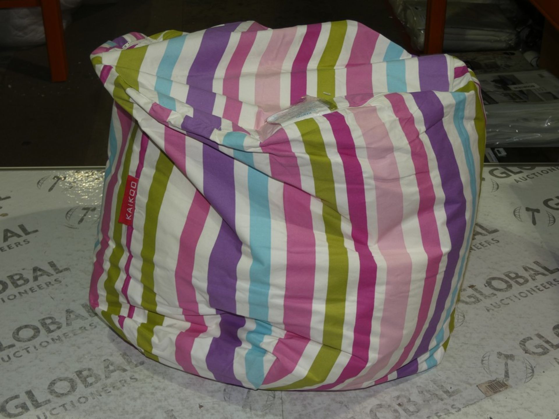 Candy Stripe Childrens Bean Bag Chair (8567) (Viewing/Appraisals Highly Recommended)