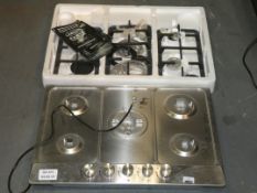 Stainless Steel Natural Gas 5 Burner Hob (Viewing/Appraisals Highly Recommended)