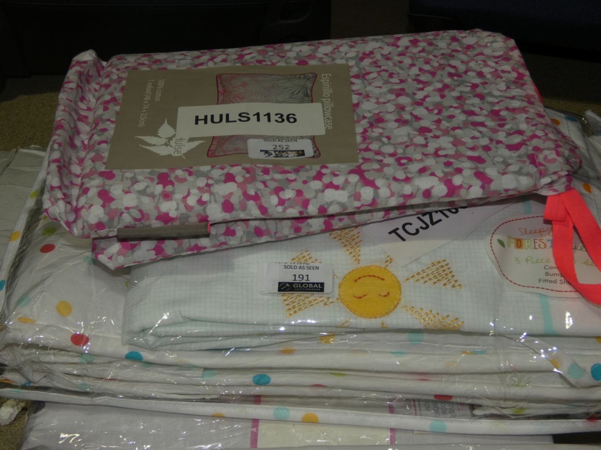 Assorted Brand New Bedding Items to Include Clarrissa Espinillo Pillowcases, Sleepy Forest Friends