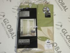 Bagged Pair Of Fusion Fully Lined Eyelet Headed Curtains (Viewing/Appraisals Highly Recommended)