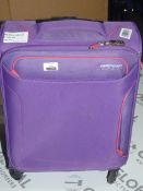 American Tourista Soft Shell 360 Wheel Cabin Bag RRP £65 (RET00215402) (Viewing/Appraisals Highly