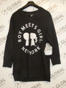 Bagged Brand New Boy Meets Girl Size Large Black V Neck Sweatshirts RRP £39.99