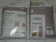 Schoner Viscose Fabric Single Curtains in Rose Blush RRP £75 Each (8379) (Viewing/Appraisals