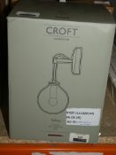 Boxed Croft Collection Selsey Wall Light RRP £50 (2889996) (Viewing/Appraisals Highly Recommended)