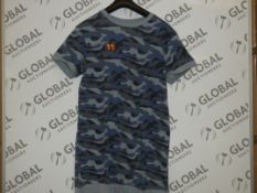 Brand New Boy Meets Girl Blue Camo Size Large T-shirts RRP £29.99