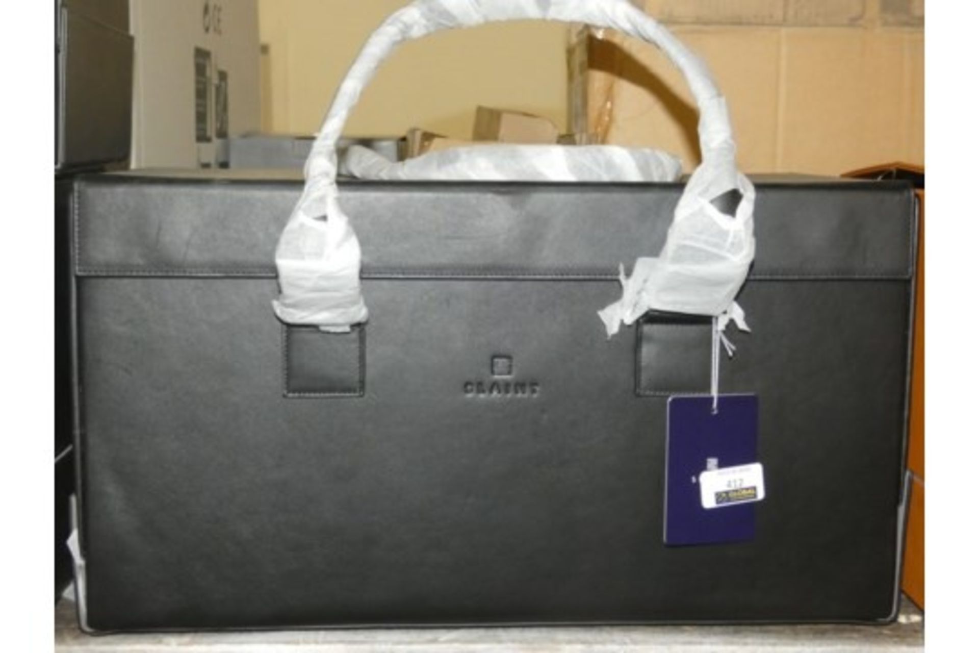 Slaint Black Leather Peruvian Holdall RRP £600 (470)