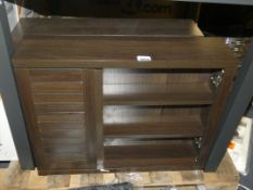 Unboxed Barley Dark Wooden Single Door Bathroom Units (Public Viewing and Appraisals Available)