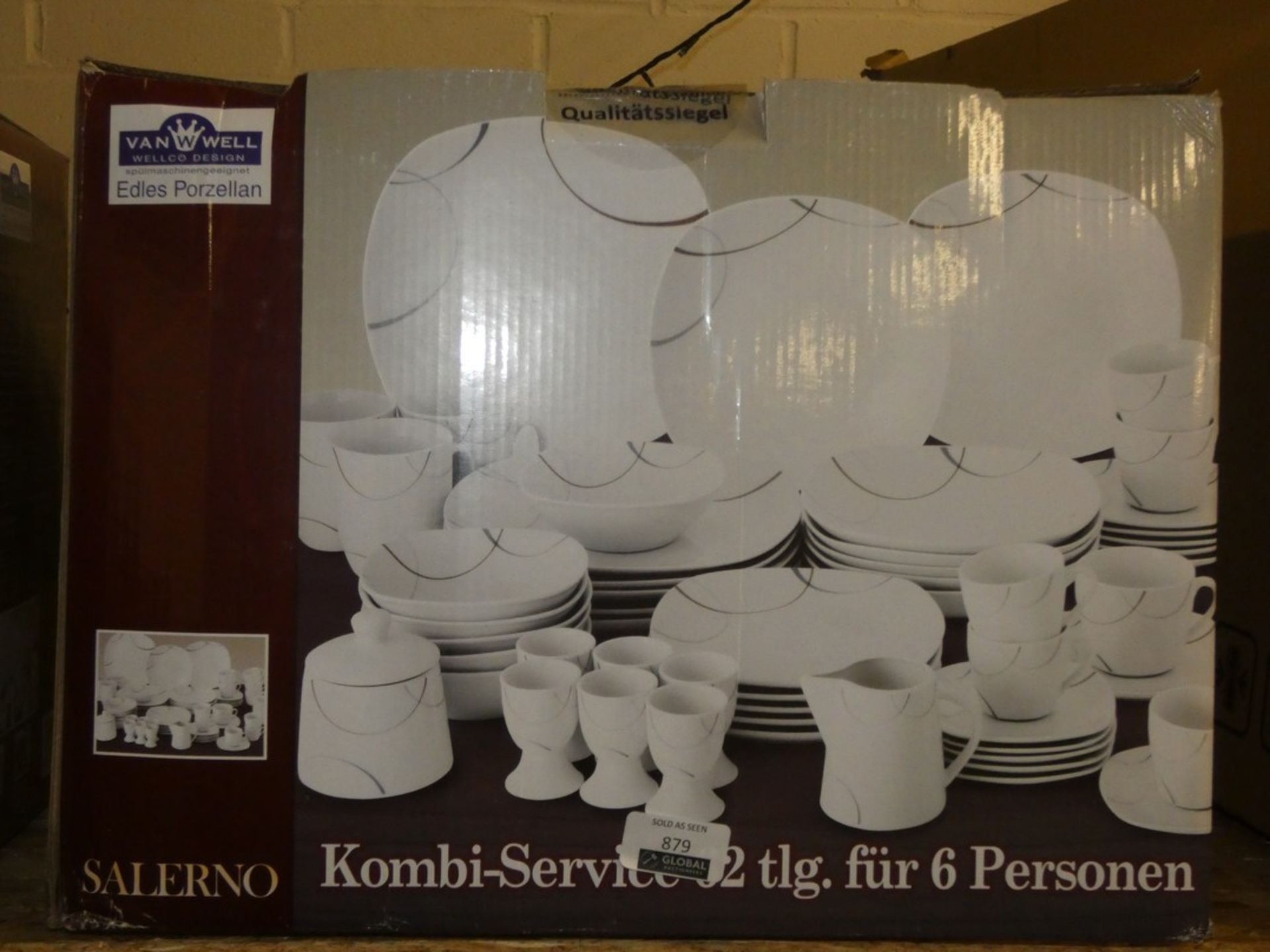 Boxed Vanwell 62 Piece Dinner Set RRP £65 (12412) (Public Viewing and Appraisals Available)