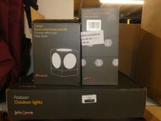 Boxed Assorted John Lewis Designer Lighting Items to Include 10 Outdoor Led Lanterns, Cuboid Touch