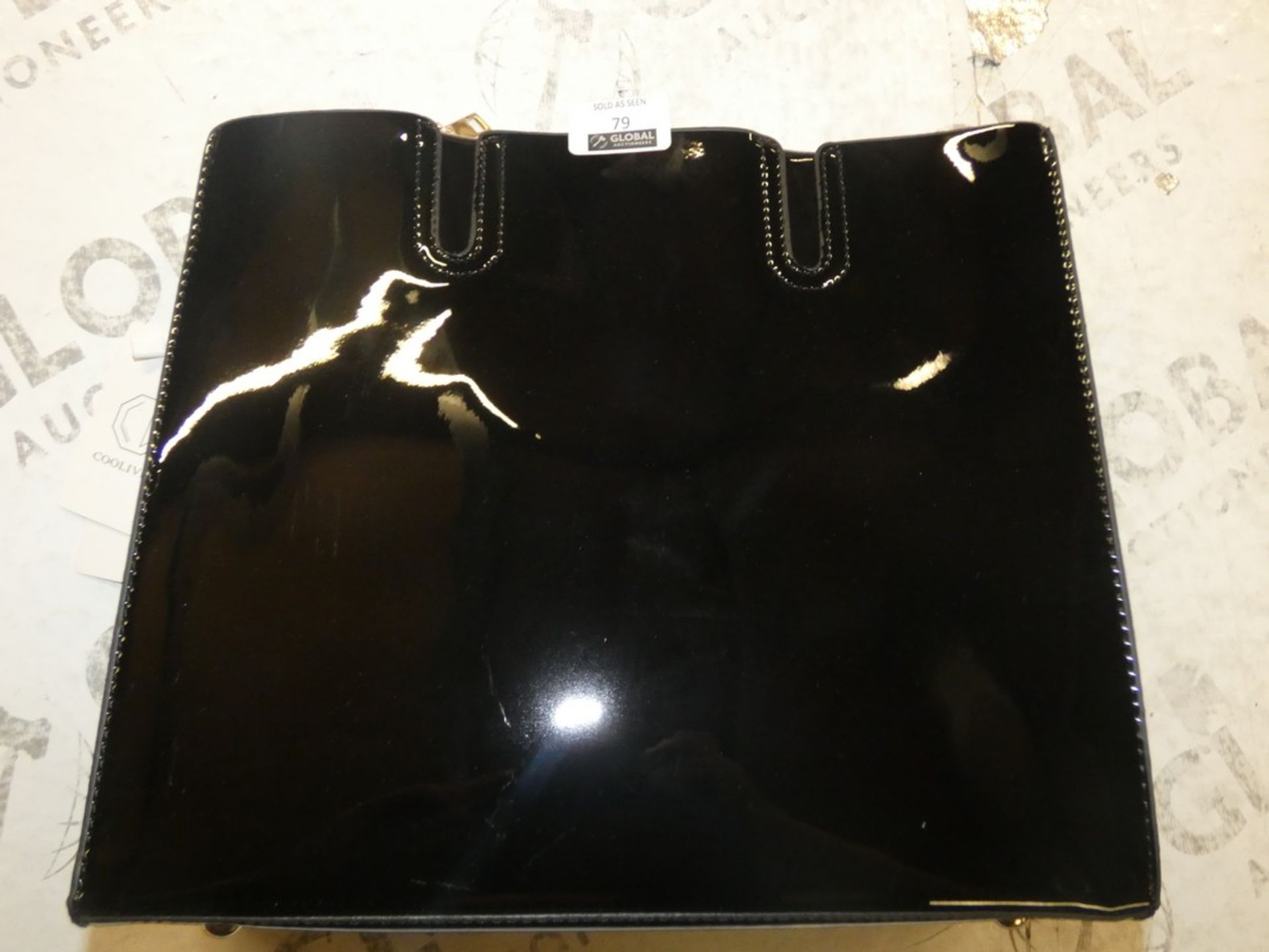 Brand New Womens Coolives Gloss Black Top Handle Bags