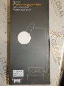 Boxed John Lewis and Partners Spencer Satin Nickel Finish Frosted Glass Globe Task Lamp RRP £95 (