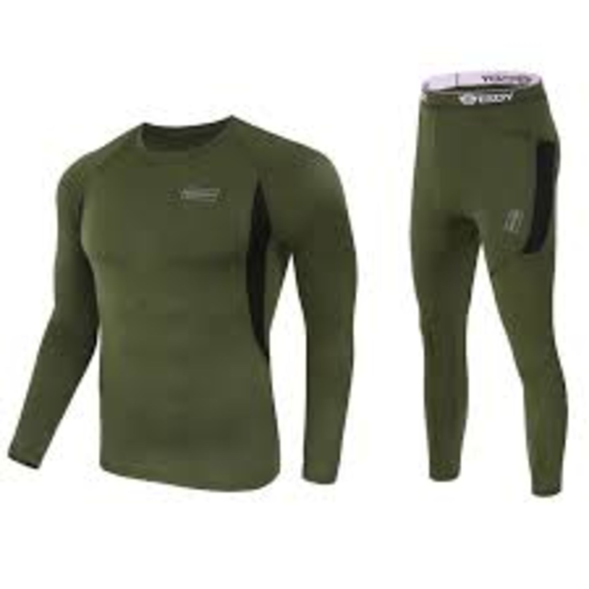 Brand New ESDY Khaki Green Gents Thermal Under Garments in Assorted Sizes