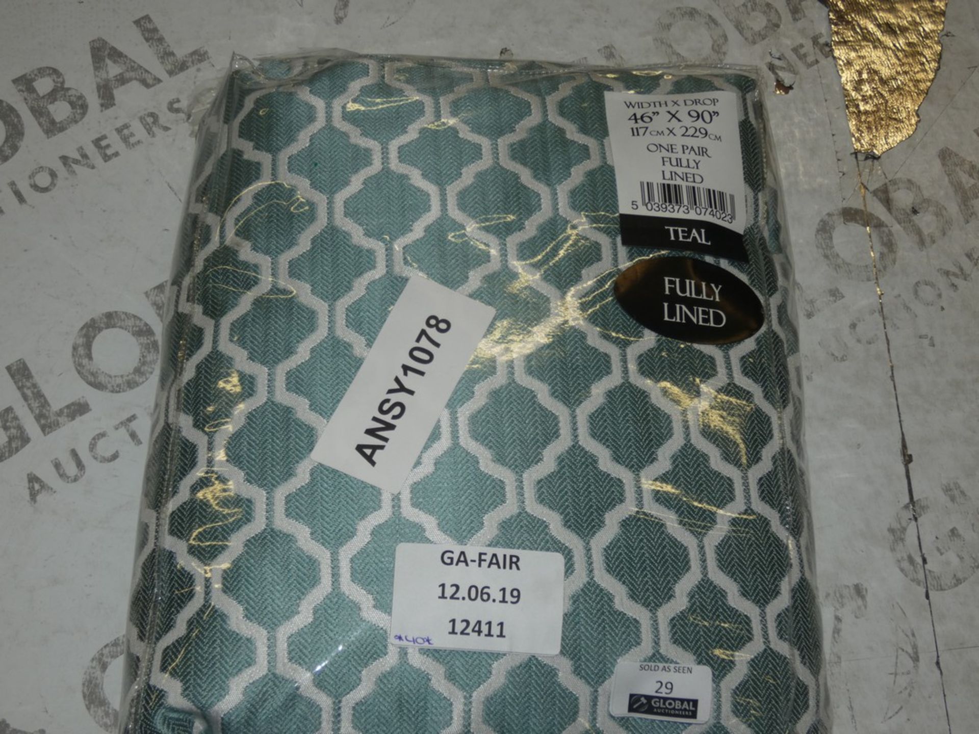 Assorted Pairs Of Designer Curtains To Include Teal Curtains Enhanced Living Blue4U Pencil Pleat