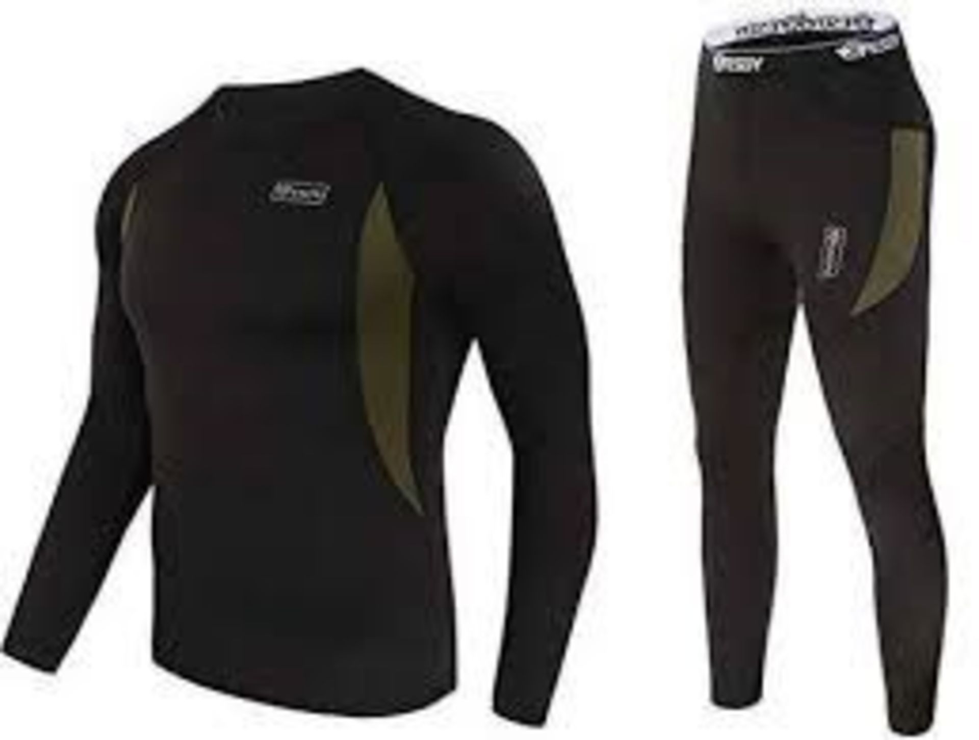 Brand New ESDY Black Gents Thermal Under Garments in Assorted Sizes