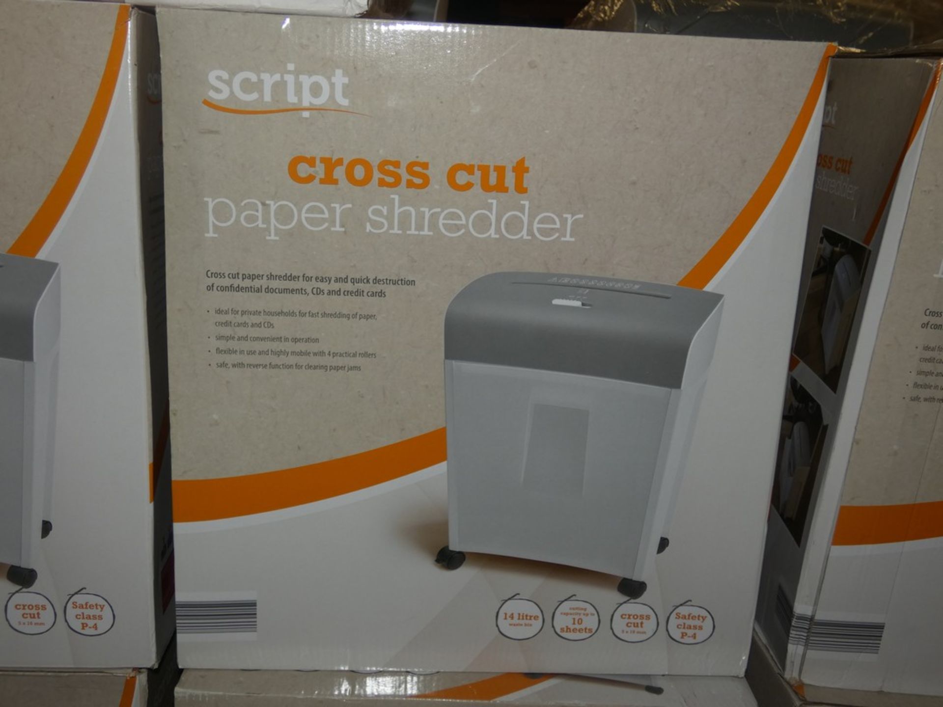 Boxed Script A4 Cross Cut Paper Shredders (Public Viewing and Appraisals Available)
