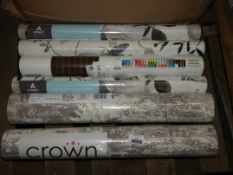 Assorted Rolls of Crown and A Street Print Wallpaper (Public Viewing and Appraisals Available)