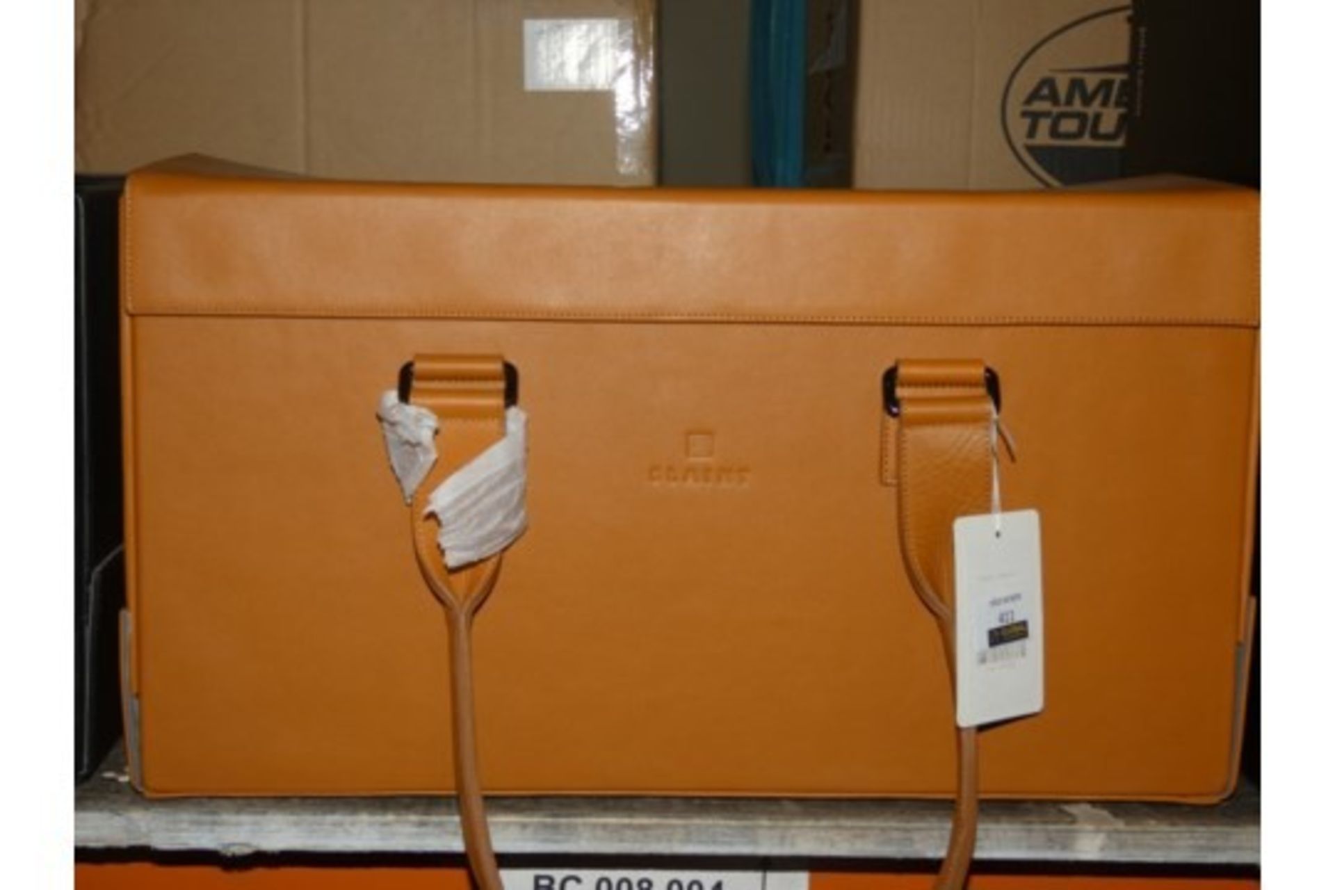 Slaint Tan Leather Peruvian Holdall RRP £600 (473)