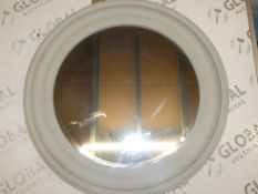 Croft Collection Grey Circular Designer Mirror (Public Viewing and Appraisals Available)