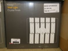 Boxed John Lewis and Partners Kelsey Crystal Finish Wall Light RRP £80 (2625687) (Public Viewing and