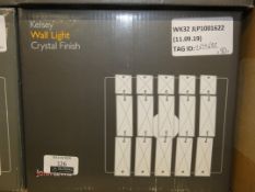 Boxed John Lewis and Partners Kelsey Crystal Finish Wall Light RRP £80 (2625682) (Public Viewing and